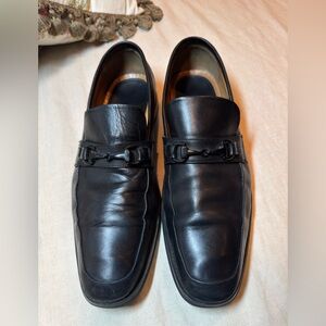 Elegant Blake McKay Black Leather Slip-On Loafers
